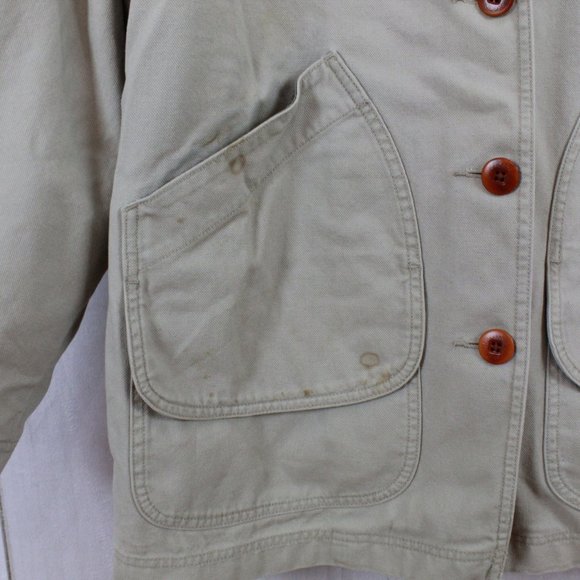 LL BEAN Classic Button Down Barn Jacket Size M - Picture 5 of 12